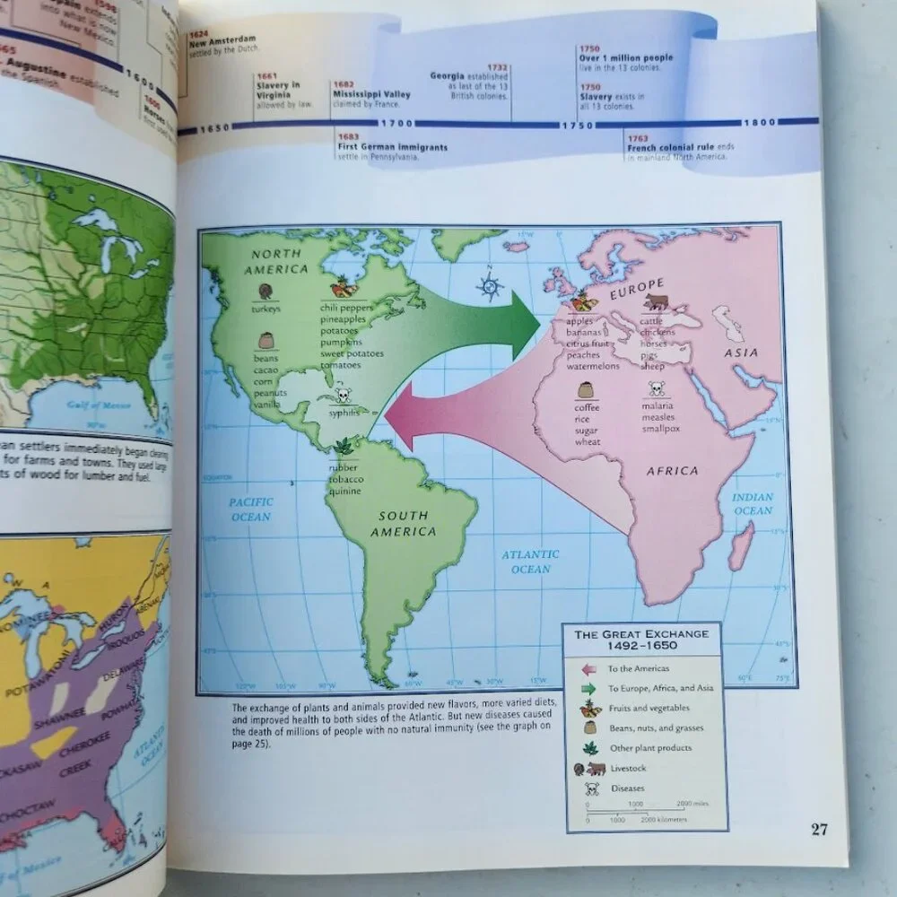 Nystrom Atlas of US History Maps Map Book Reference Book United States Social